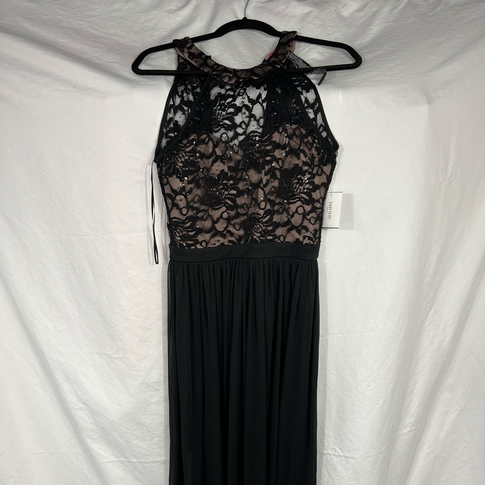 Long formal Black and Tan dress